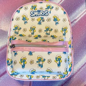 Smurfette Pink and White Backpack